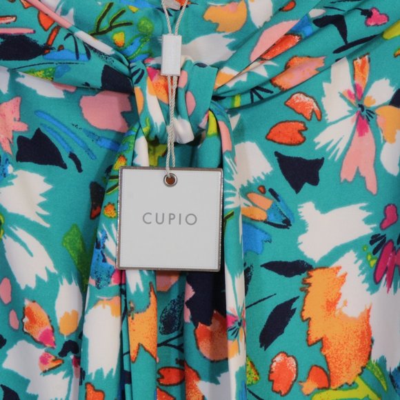 Cupio Blue Floral Spring Midi Skirt NWT - Picture 3 of 7
